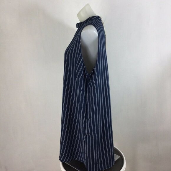 Blu Pepper Vertical Stripe Swing Dress Navy - Picture 2 of 8